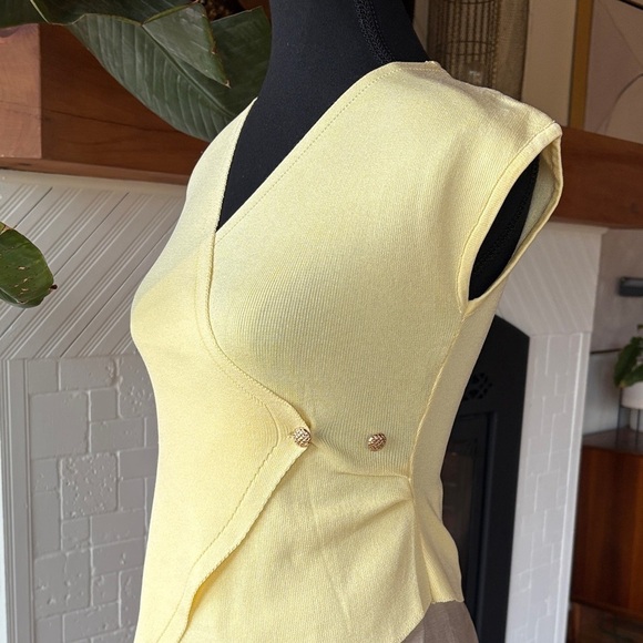 Chic Yellow V-Neck Wrap Sweater - Picture 4 of 10
